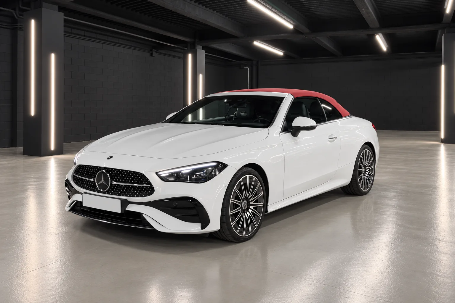 Noleggio Mercedes CLE 220d Cabrio Bianco — tre quarti anteriore | Rial Rent