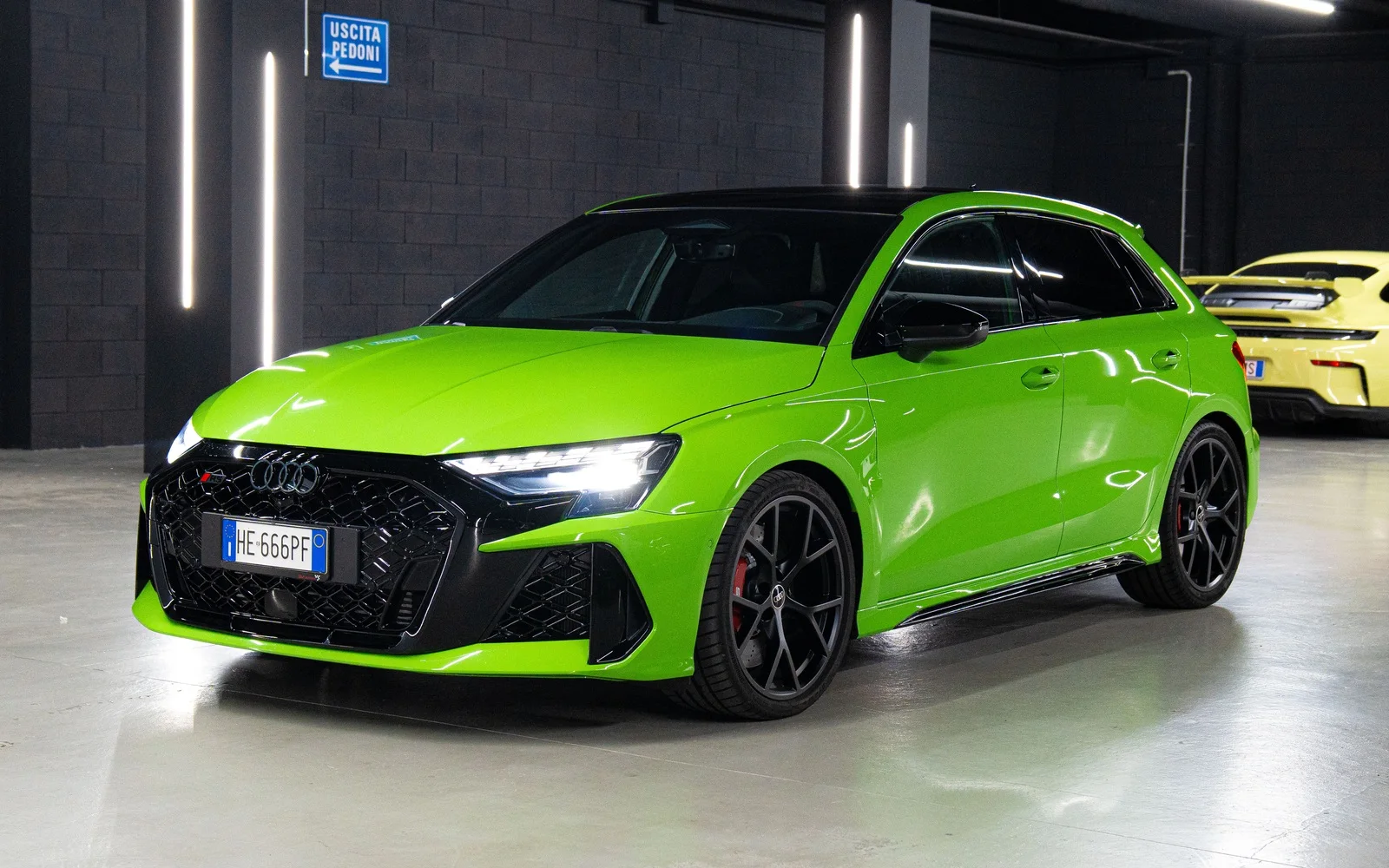 Audi RS3 Sportback 2025 Kyalami Green rental | Rial Rent